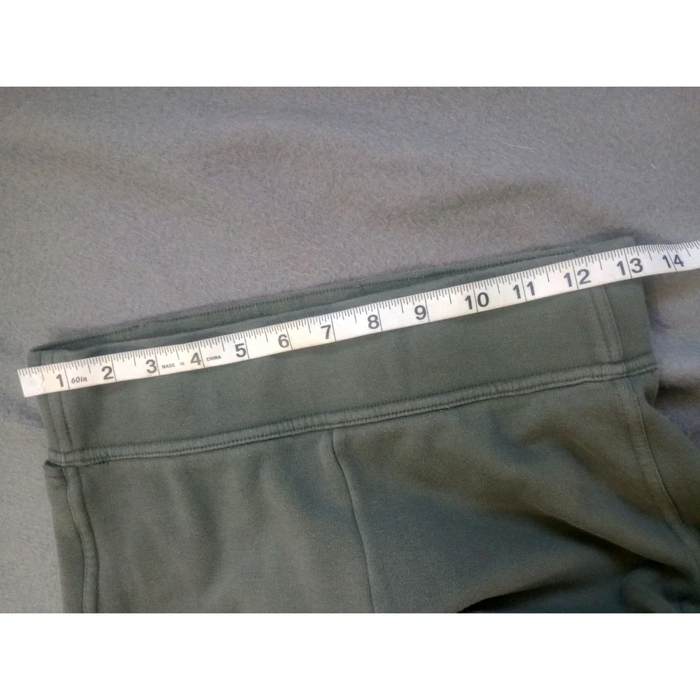 Lands End Serious Sweats Wide Leg Womens Size XS Green Athleisure Lounge